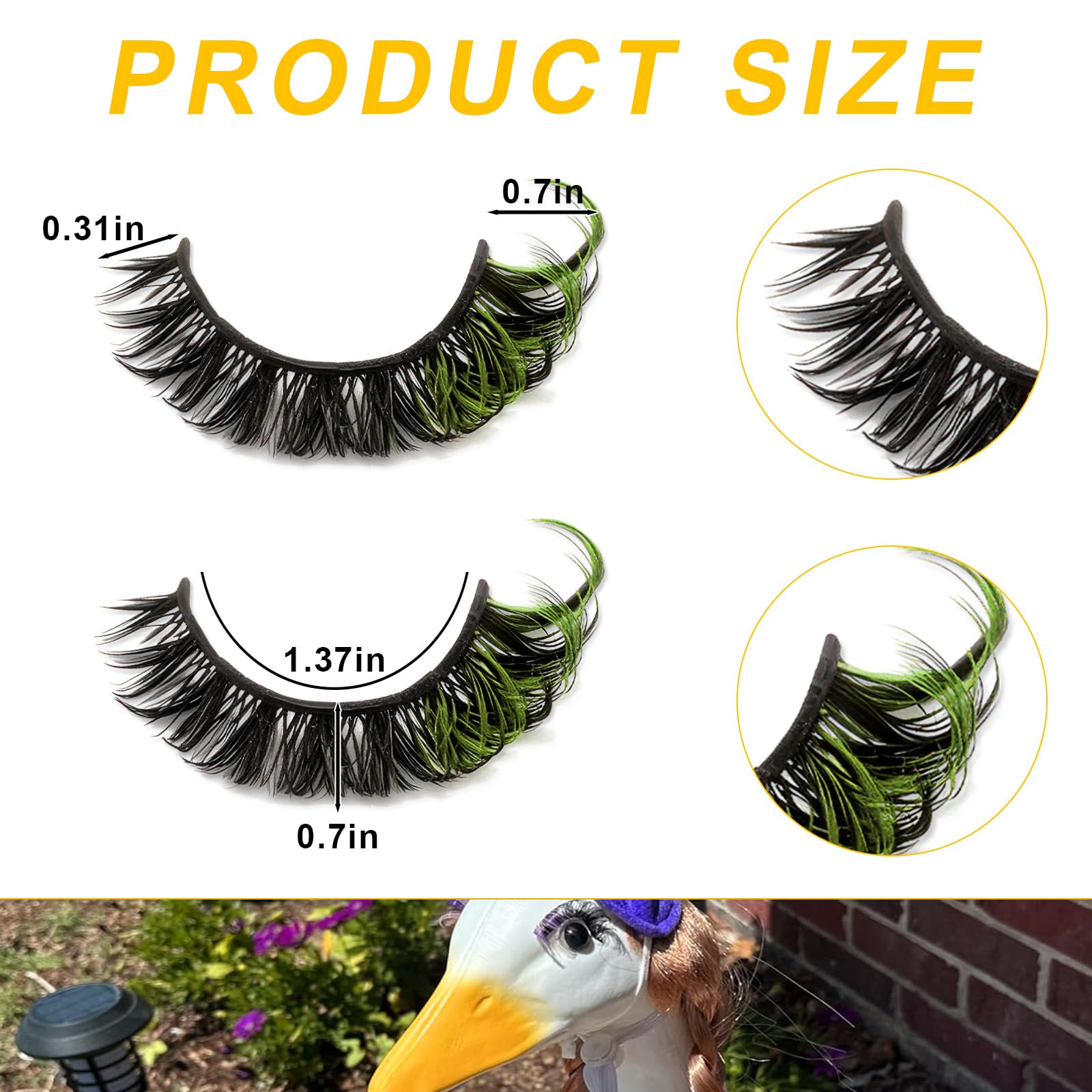 KCMOSGI eyelashes set adheres easily for quick seasonal porch decor updates.