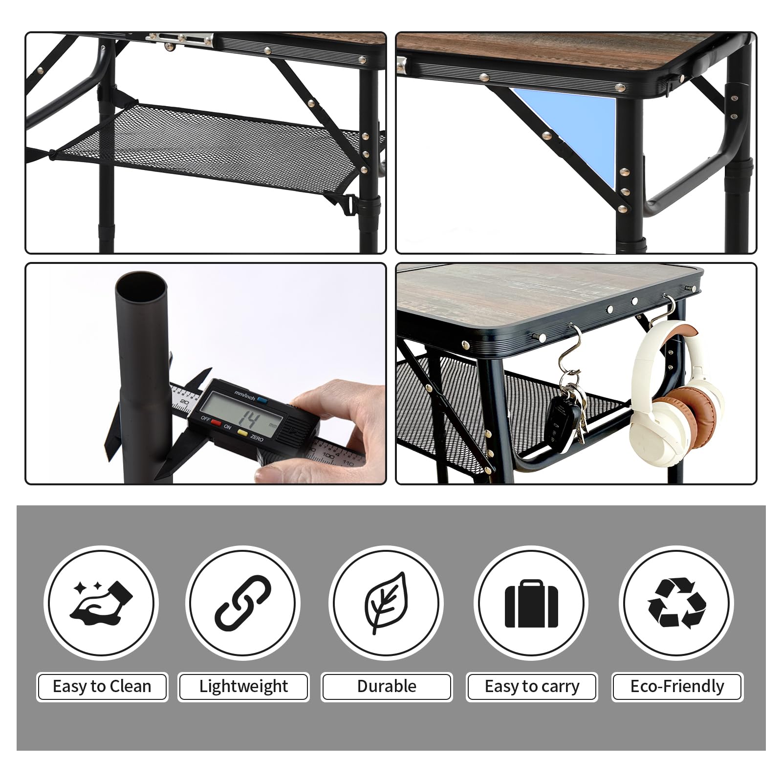 Kcmploro folding picnic table ready for indoor use as a compact workspace