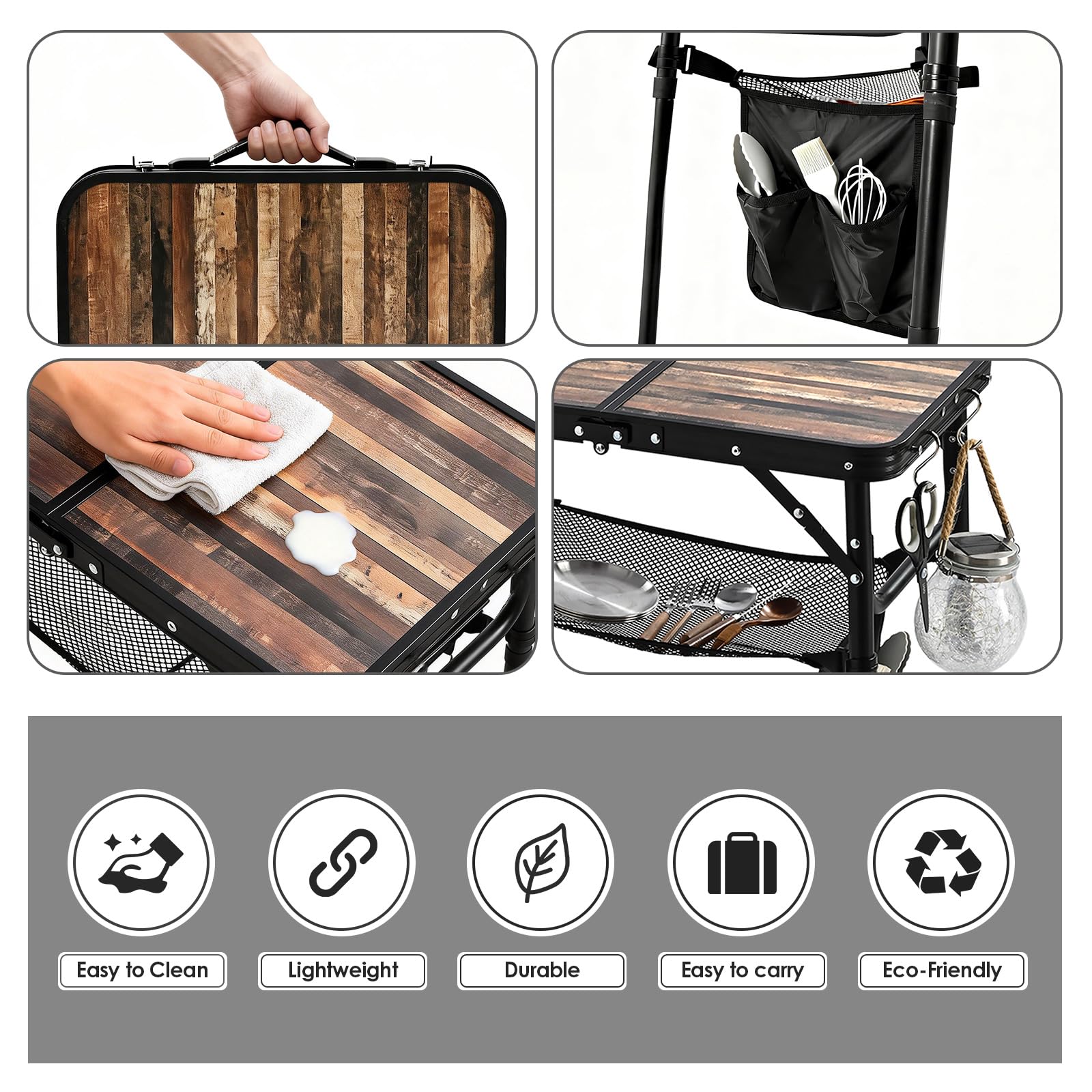 Kcmploro lightweight portable design with built-in handle for easy carry.