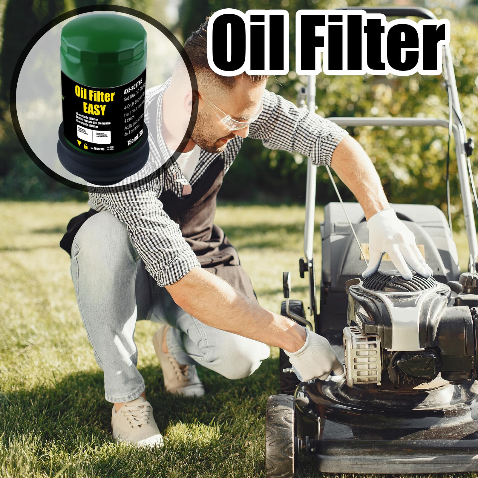 Kcmssertkir E180-S100-S180-series filter guards engine health during heavy mowing tasks.