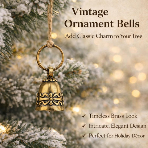 Kcrygogo copper bell mounted on a door knob with twine ready to hang