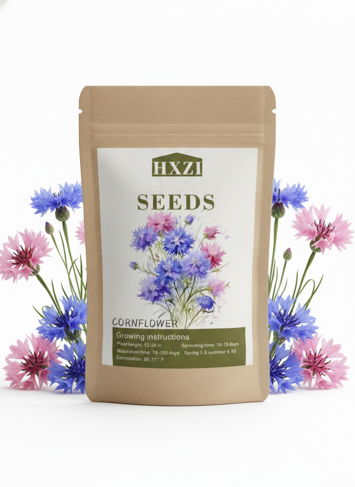 KCT GARDEN cornflower seeds pack for lush blue blooms in sunny borders.