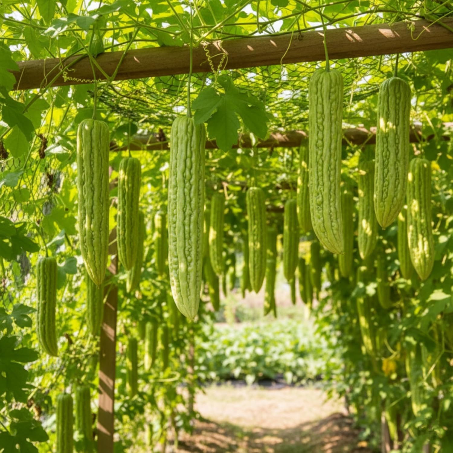 KCT Garden ampalaya seeds with nicked coats for faster indoor sprouting.
