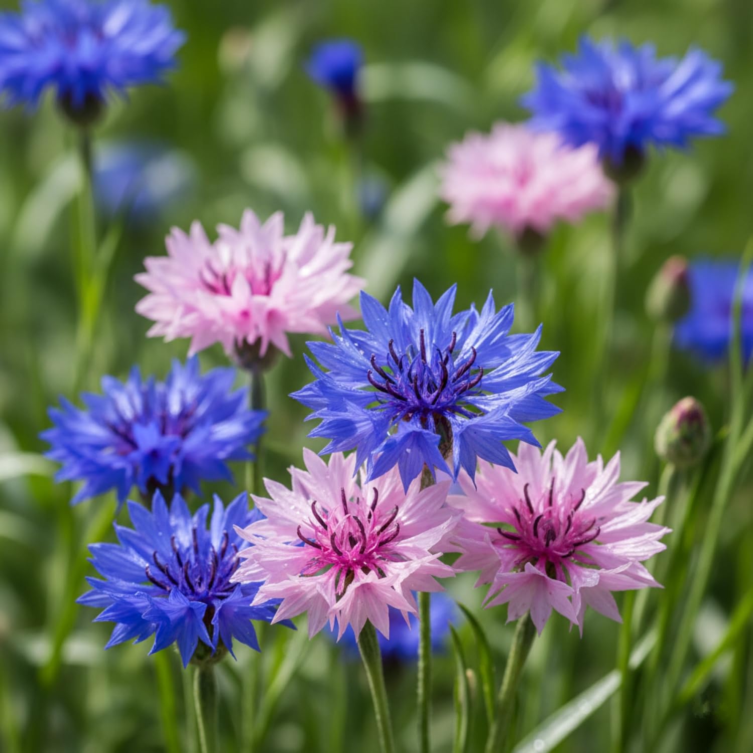 KCT GARDEN bachelor button blue blooms add vibrant color to fresh bouquets.