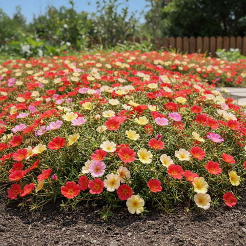 KCT GARDEN Moss Rose seeds offer easy outdoor care for beginners.