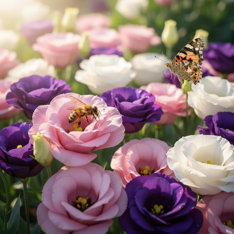 Non-GMO Lisianthus seeds supporting sustainable gardening and eco-conscious landscapes.