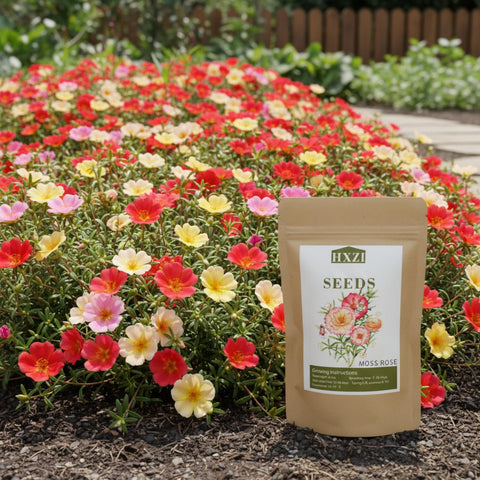 KCT GARDEN Portulaca Grandiflora seeds for outdoor planting enhance garden borders.