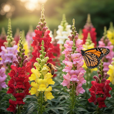 KCT GARDEN Tall snapdragon stems support stunning cut flowers for arrangements.