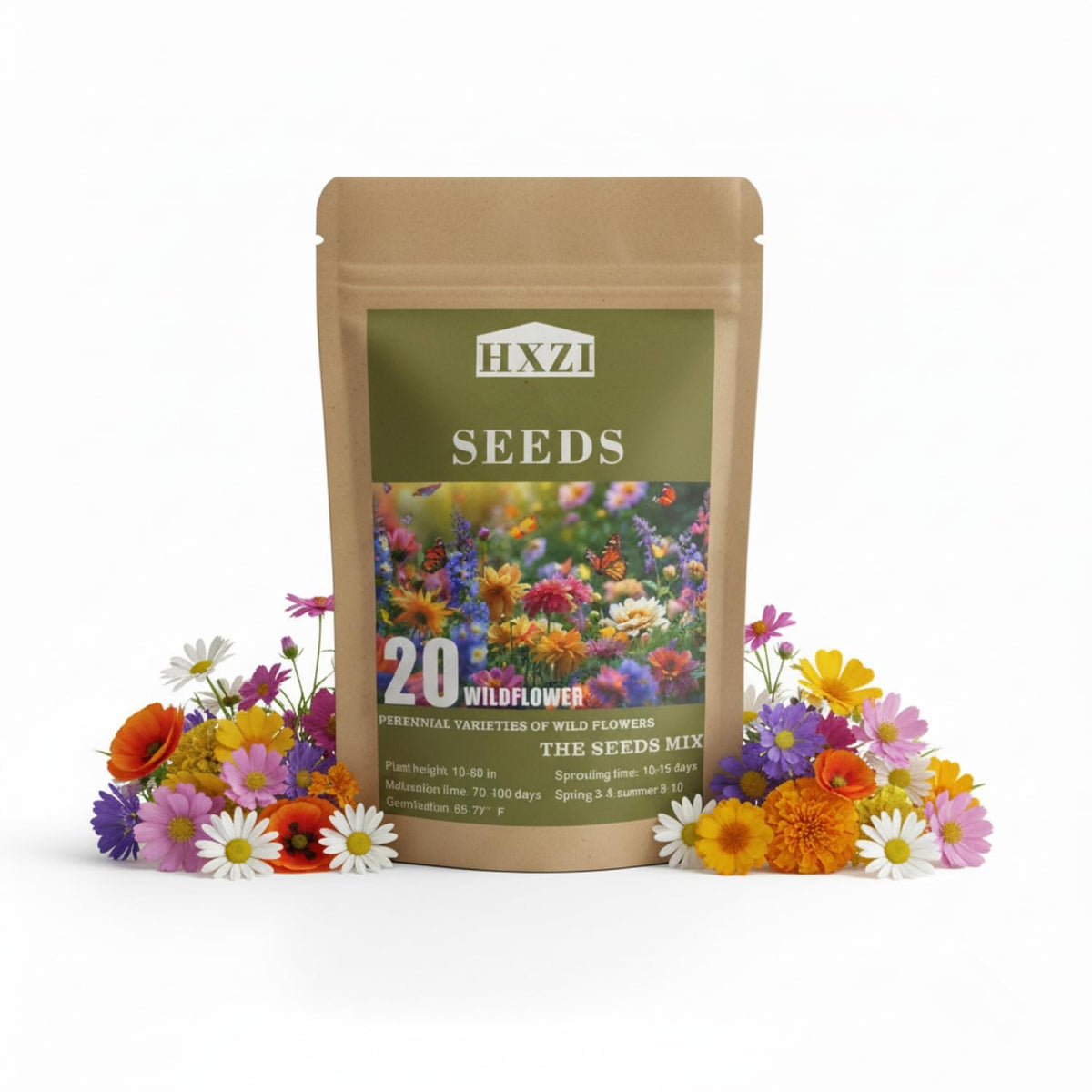 KCT GARDEN wildflower seed mix bag – versatile for a vibrant perennial border.