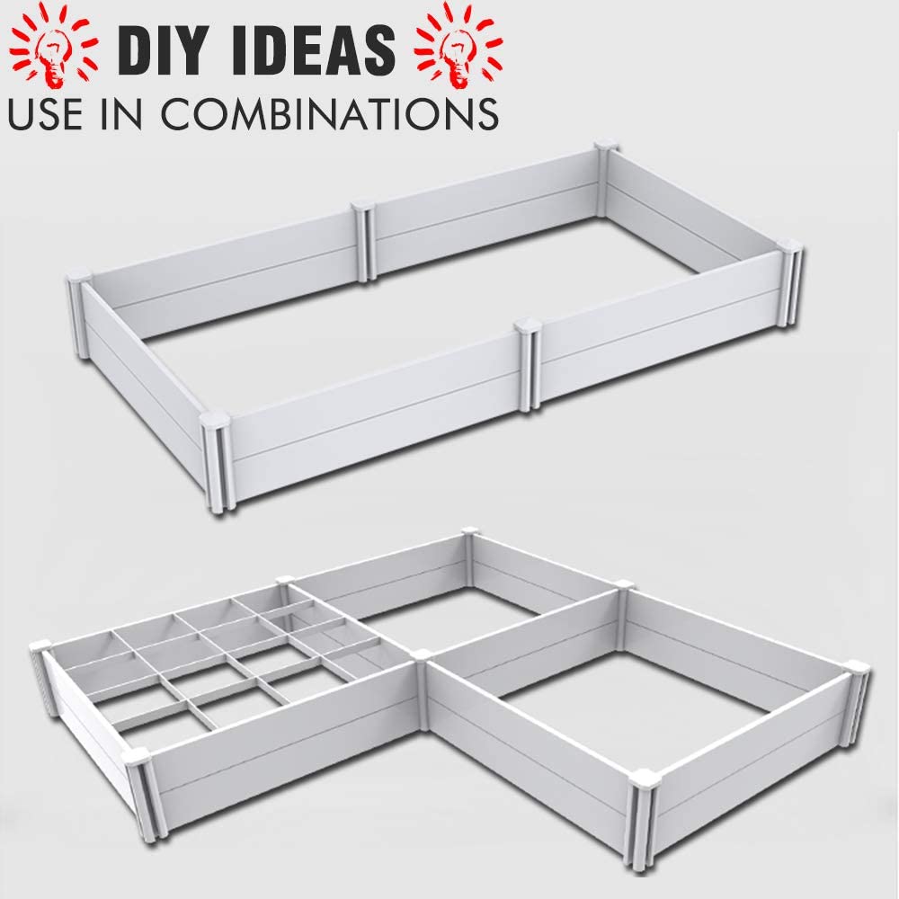 Kdgarden stackable bed connectors enable expanding garden space.
