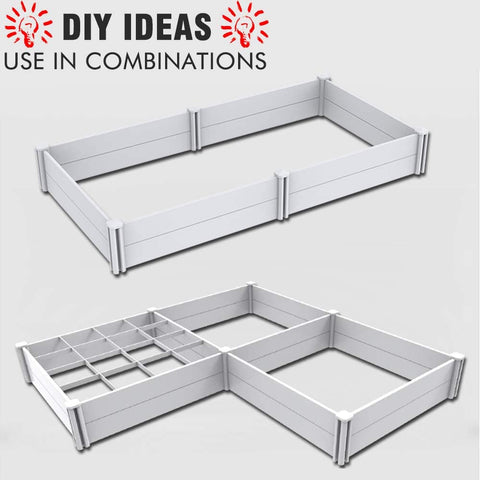 Kdgarden stackable bed connectors enable expanding garden space.