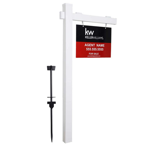 KDGarden vinyl post for durable 6 ft real estate displays