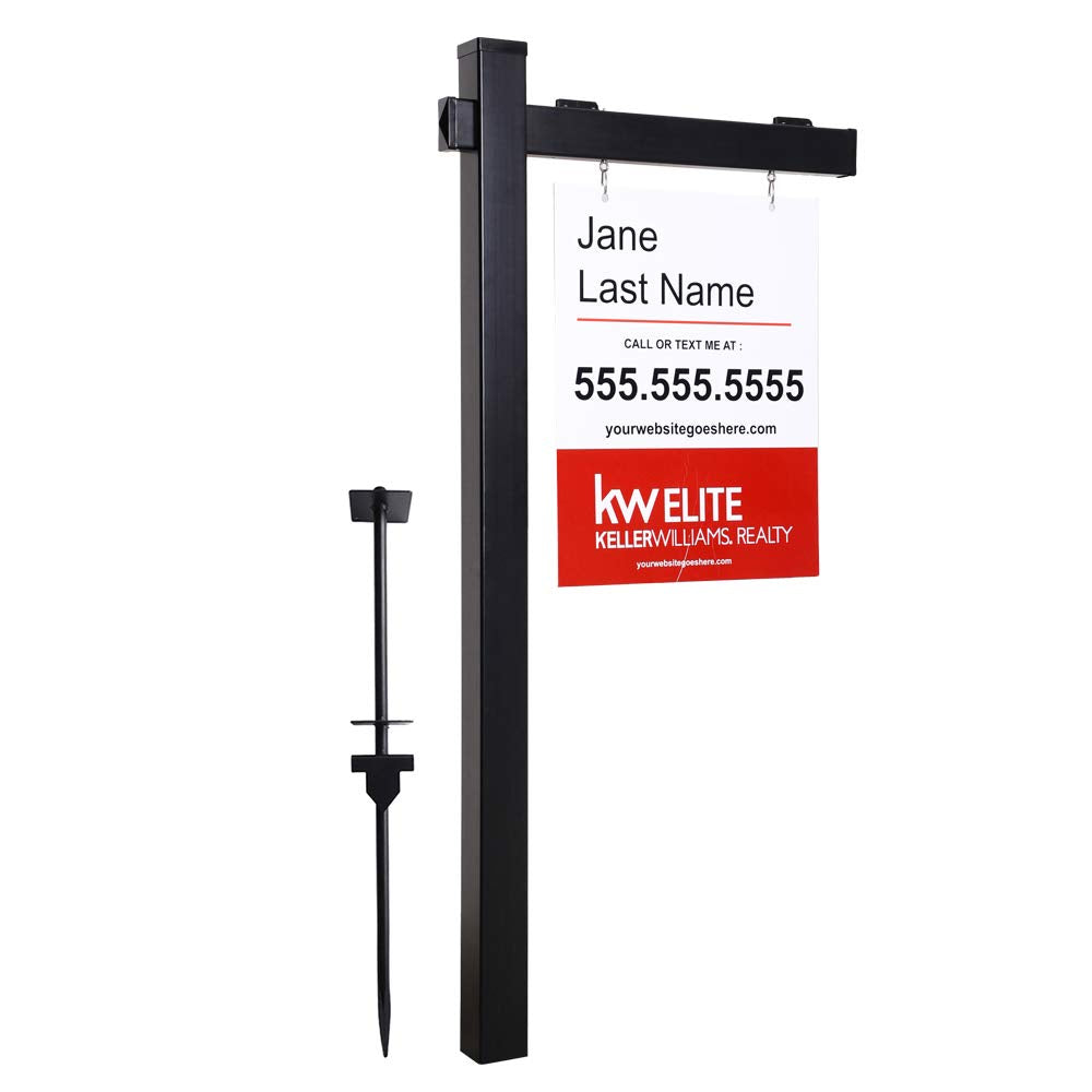 Kdgarden vinyl real estate sign post 6ft tall, weather-resistant for outdoor signs.