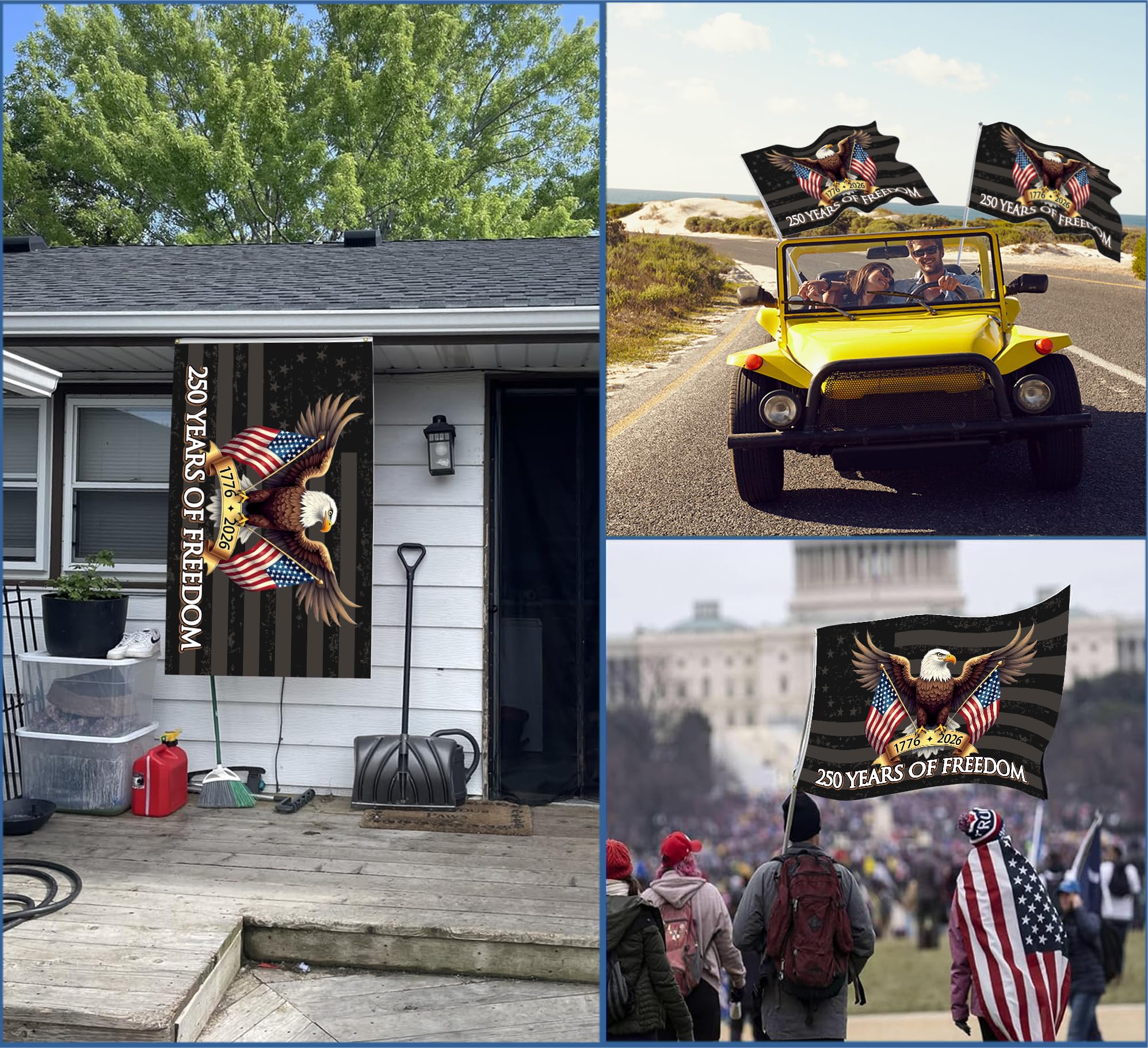 Keblo heavy-duty flag fluttering in wind, ideal for outdoor display.