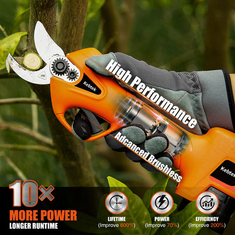 Kebtek cordless electric pruner with 16.8V battery for easy pruning