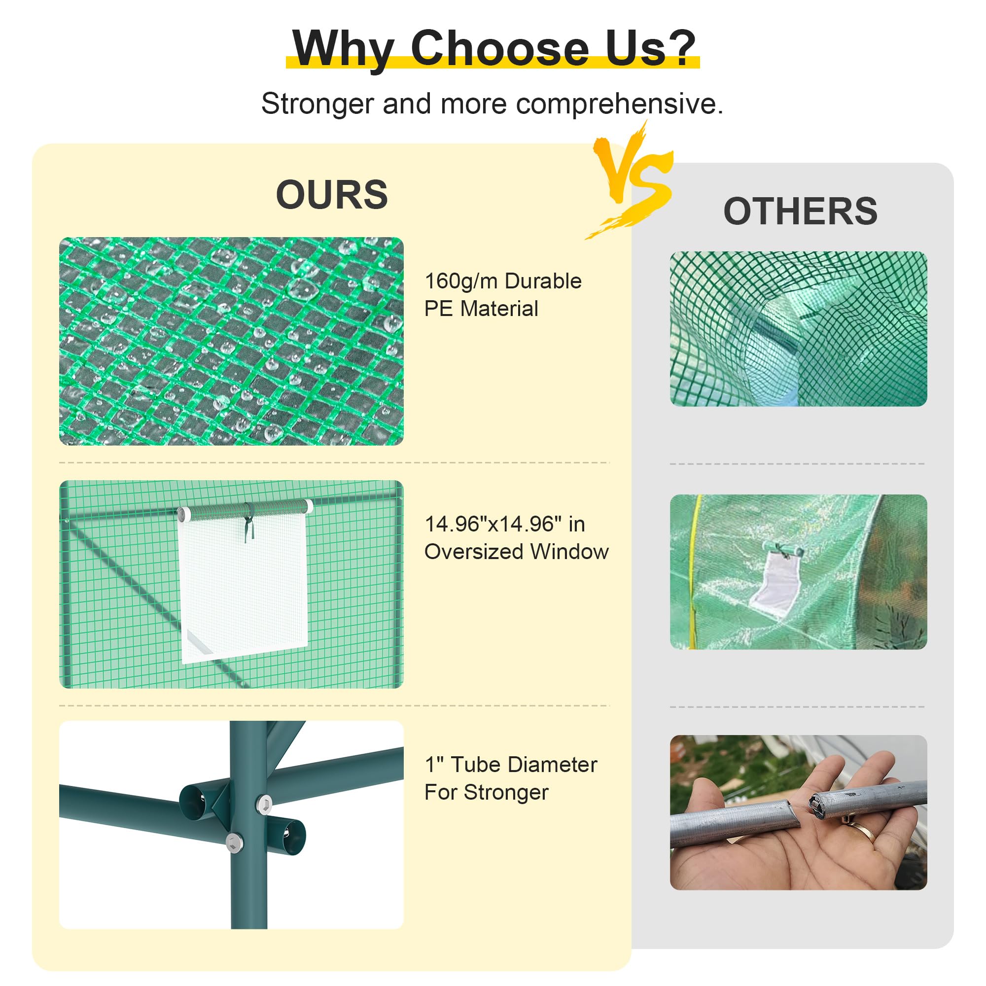 Kecreque waterproof PE cover protecting plants from rain and wind
