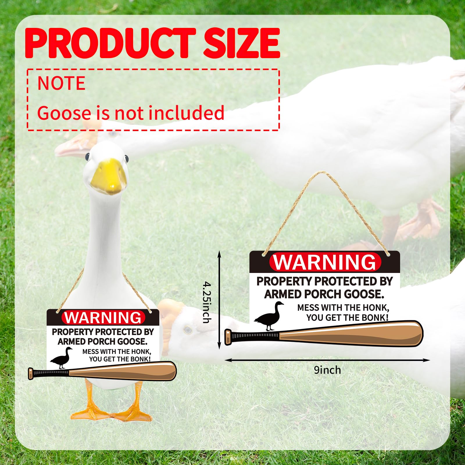 Kedaijin goose armed sign adds playful character to any cafe or home.