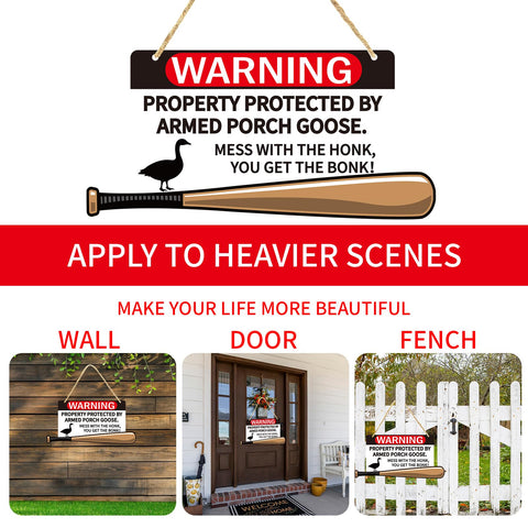 Kedaijin goose sign hanging mount boosts curb appeal and message visibility.