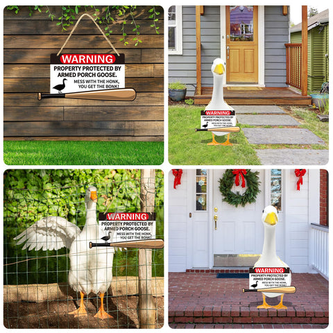 Kedaijin outdoor goose decor for yard or garden with quirky charm.