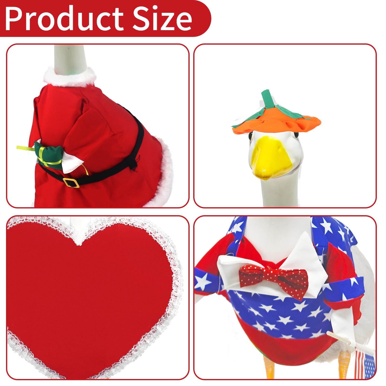 Kedaijin valentines goose costume adds romantic flair to outdoor display.