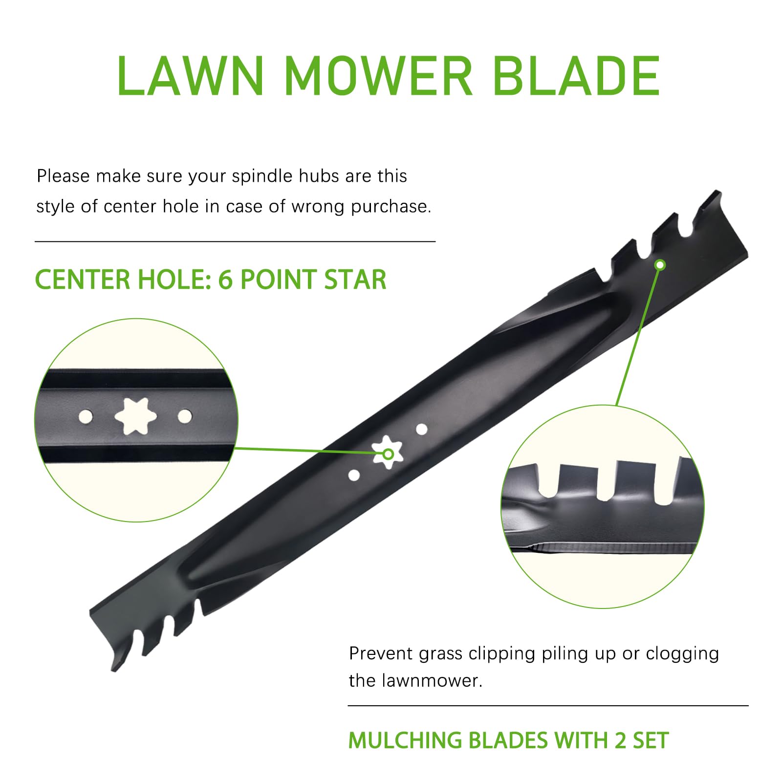 KEDAKEJI mulching blade on lawn delivering finer mulch