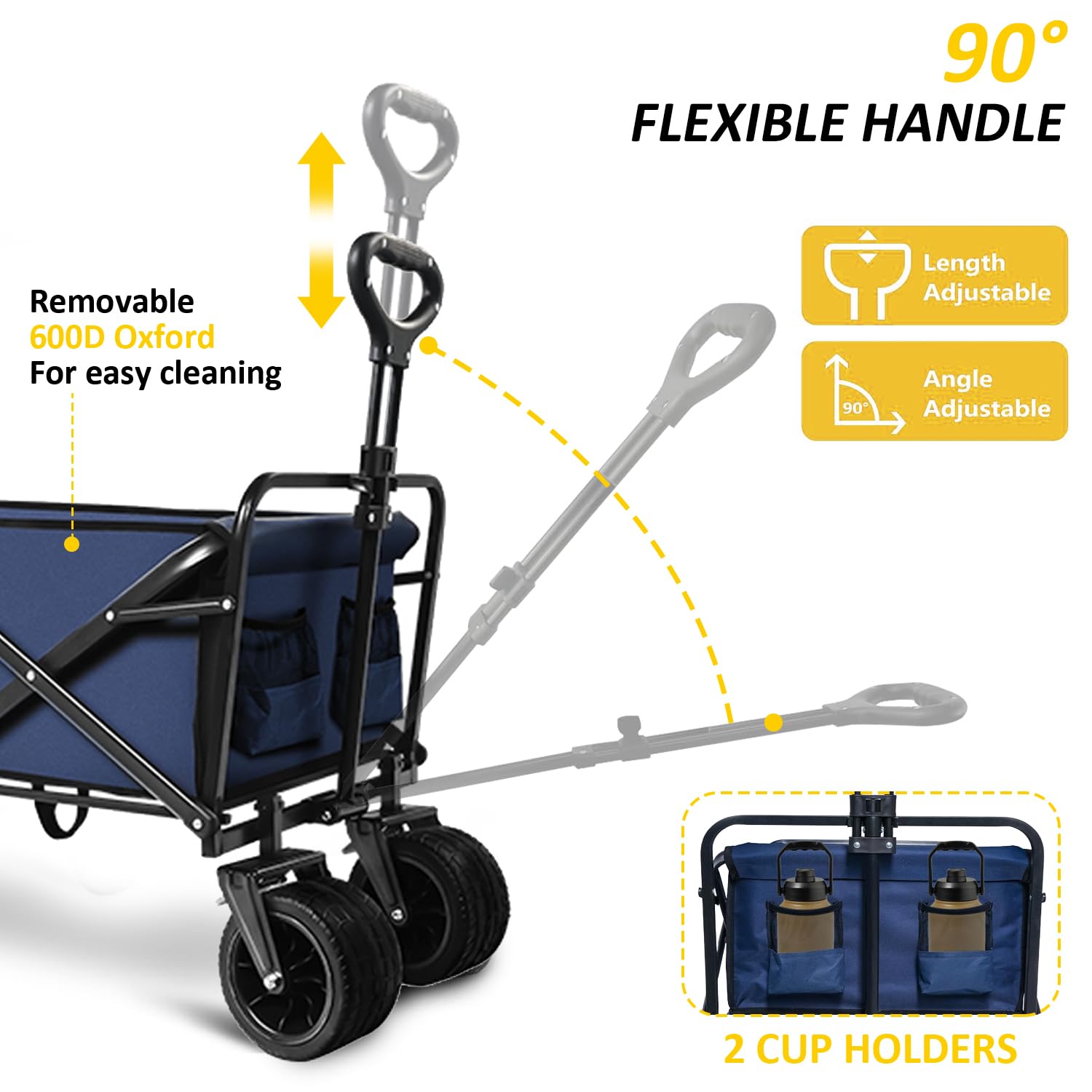 KEDY blue wagon open cargo area ready for beach gear or groceries.