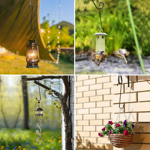 KEEPFFYE S-hooks with rubber caps protect baskets edges.