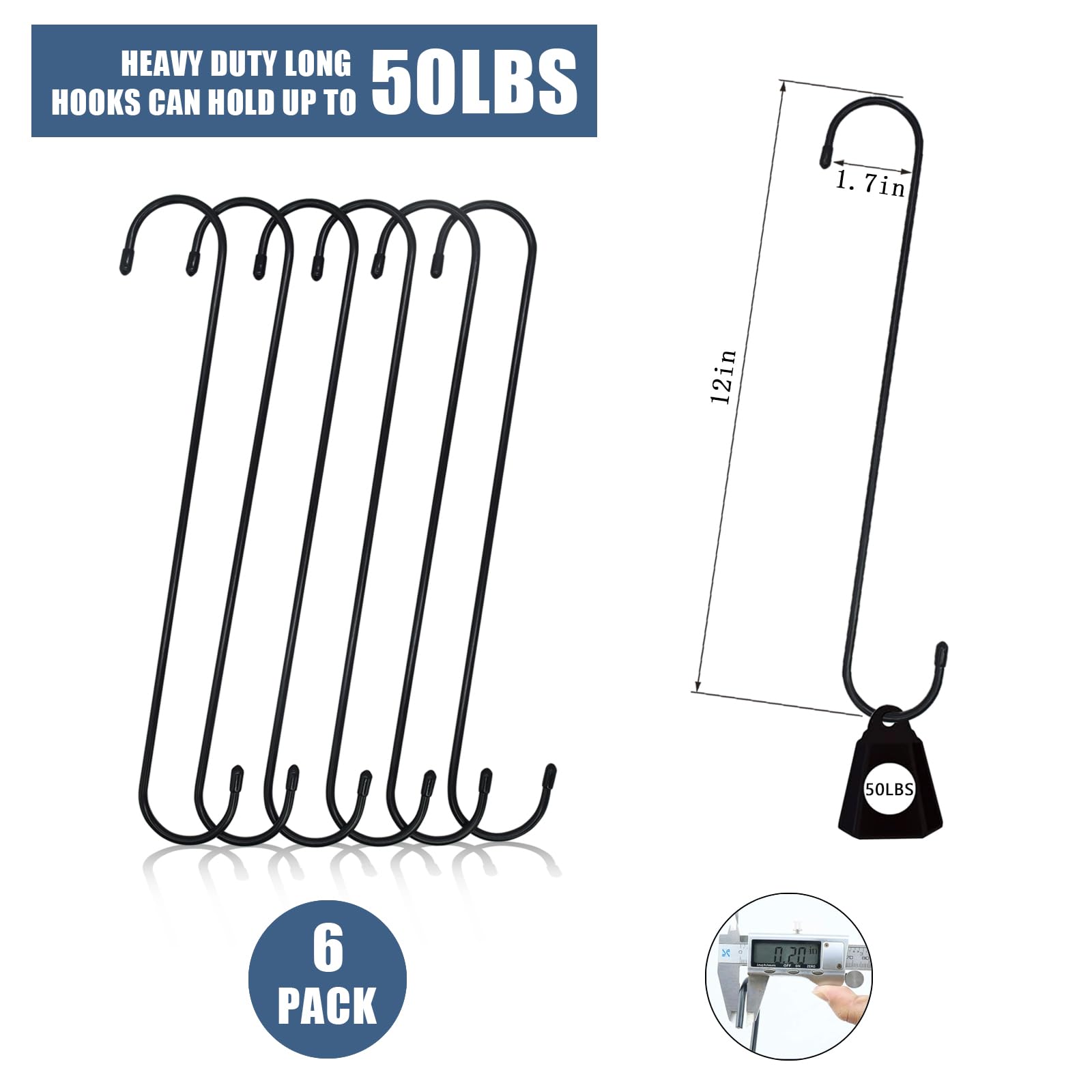 KEEPFFYE S-hook for kitchenware, rubber-coated and surface-safe.