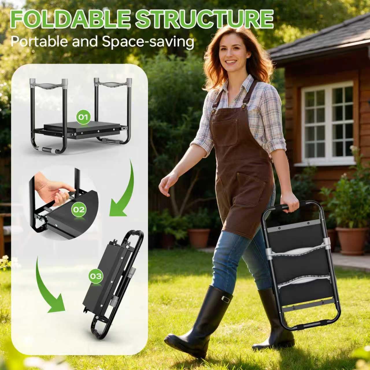KeepTrim garden kneeler tool pouch keeps essential tools within reach