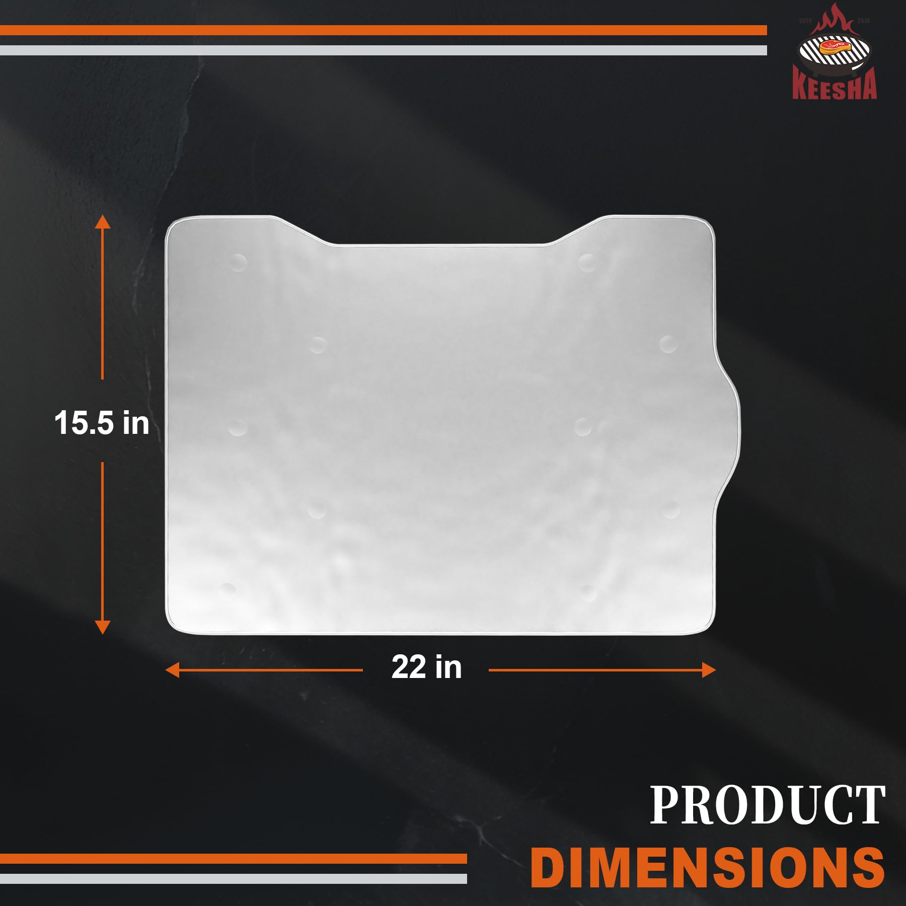 KEESHA tailgater liner protects trays during outdoor grilling.