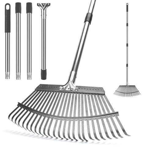 KeFanta Garden Leaf Rake with heavy-duty tines ready for tough yard cleanup.