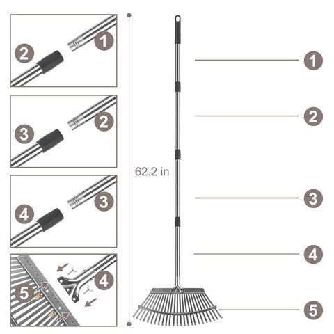 KeFanta Garden Leaf Rake includes 12-month warranty and reliable support.