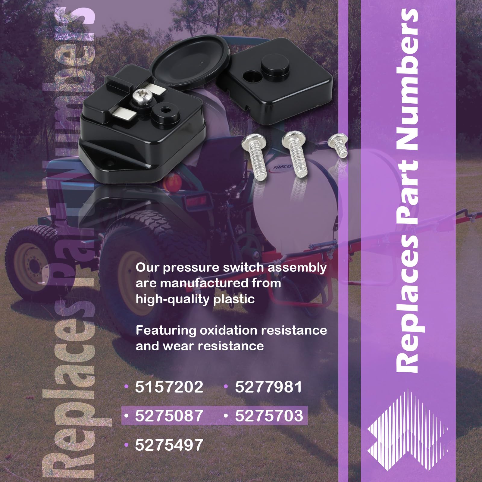 Kefly pressure-switch rear view shows durable connectors