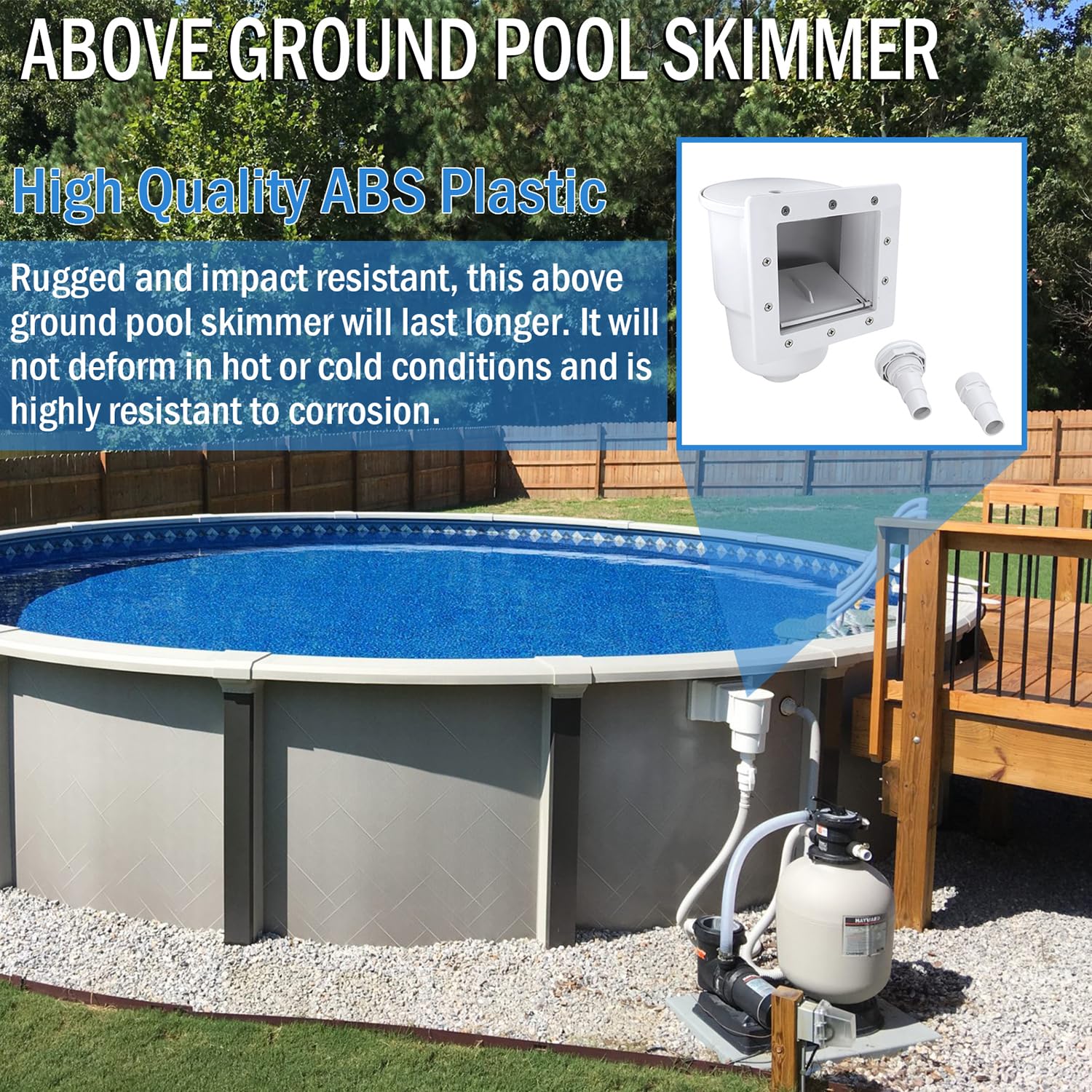 Kefly skimmer faceplate and cofferdam ensure a secure wall fit