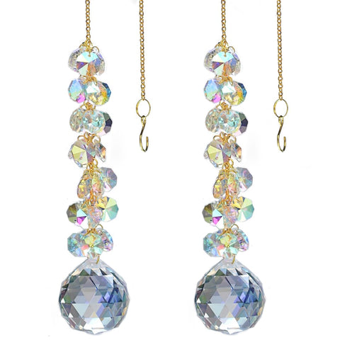 KEINIA aurora prism beads shimmer with AB coating for vibrant room sparkle