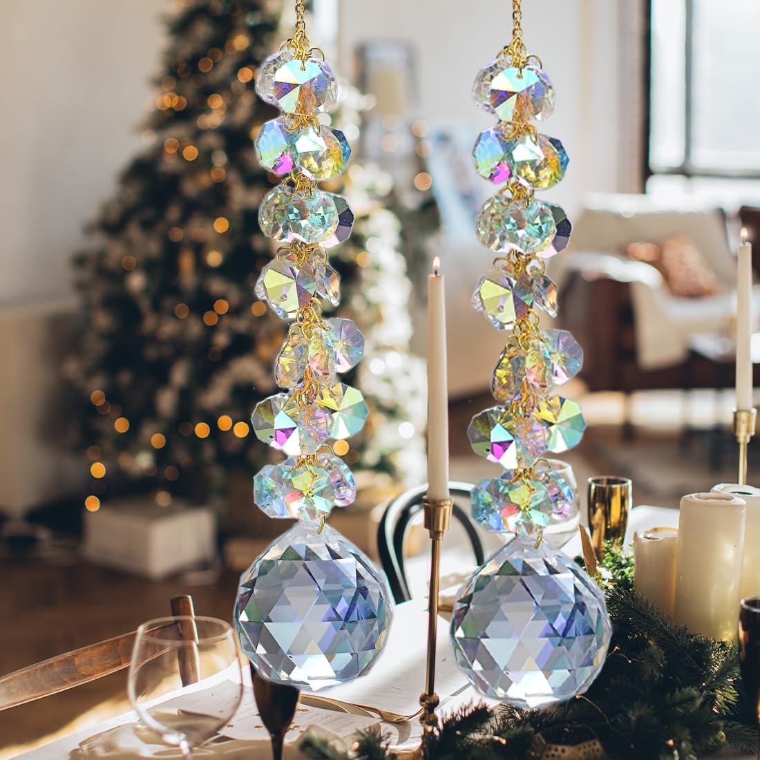 KEINIA wedding decor prism beads enhance ceremony with sparkling light