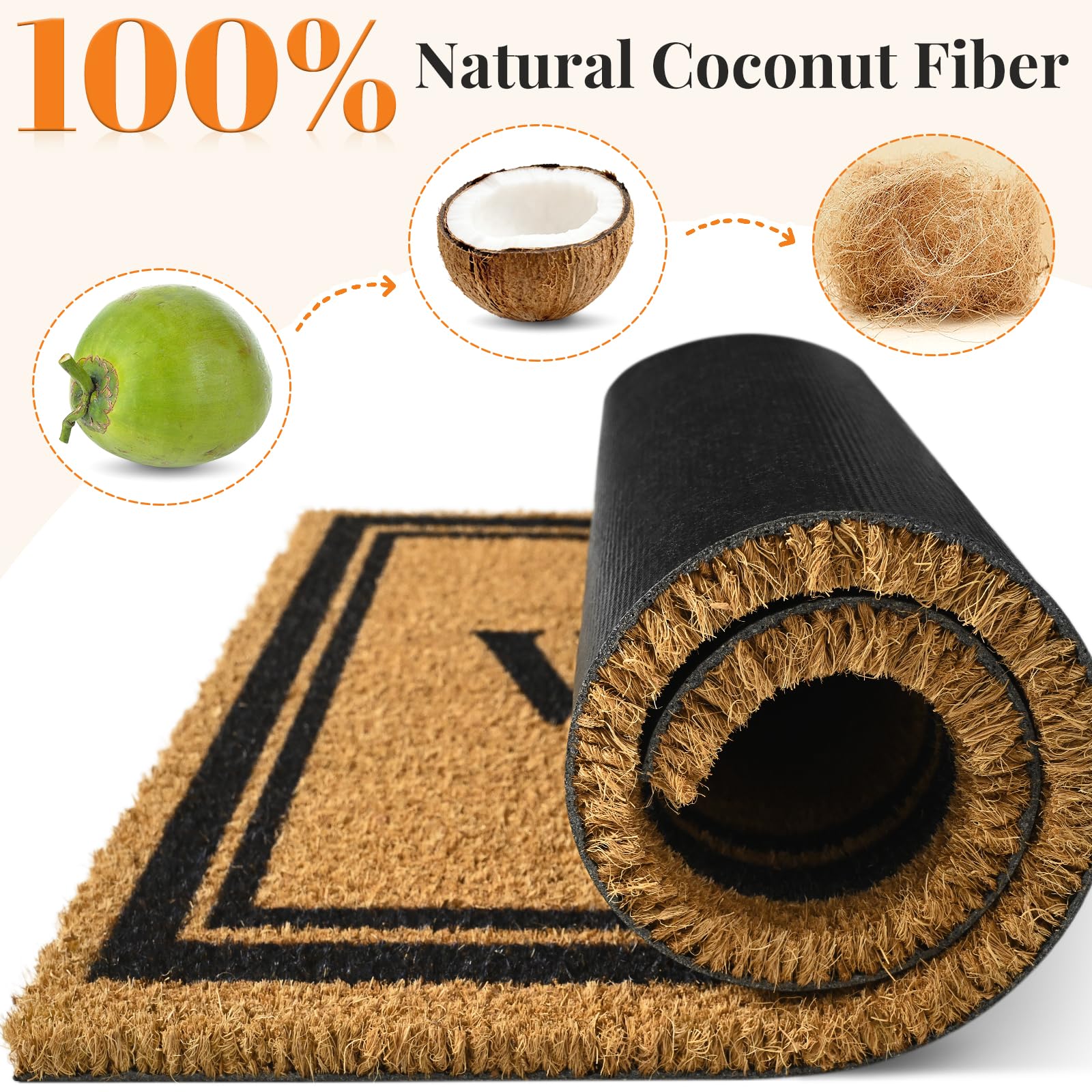 Kelarea 17x30 inch mat neatly fits most entry doors.