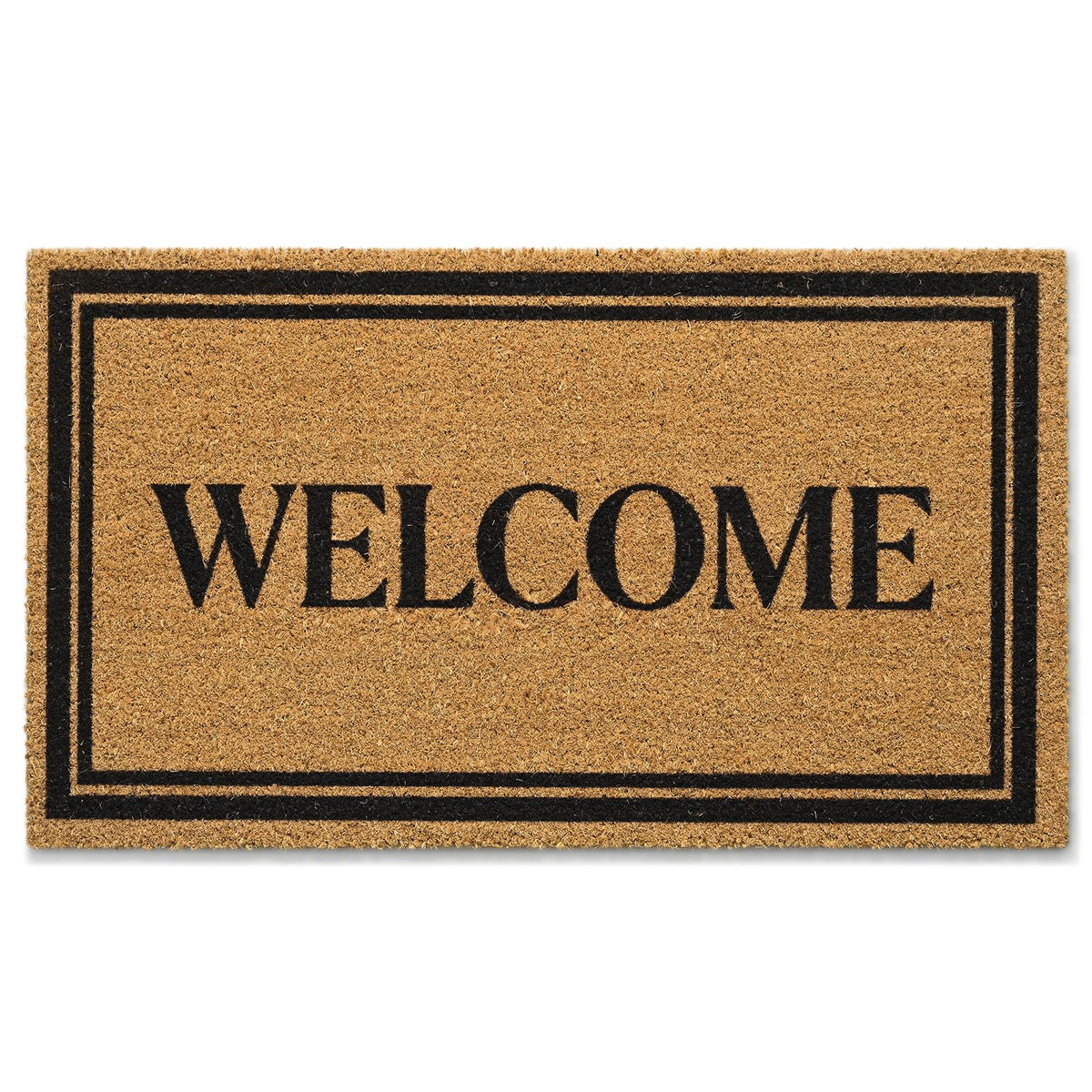 Kelarea front door mat in natural coco coir for effective dirt scraping at entrances.