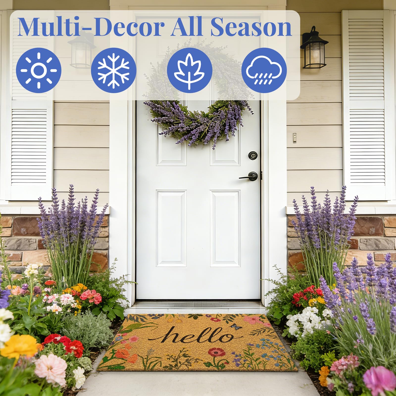Kelarea Hello Spring mat traps dirt with coir-like fibers