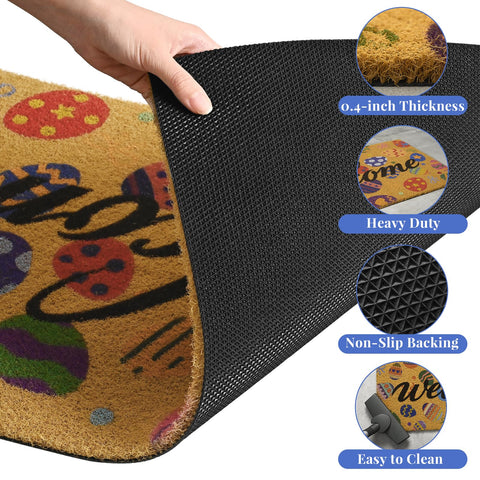 Kelarea slip-resistant backing keeps mat securely in place for safety.