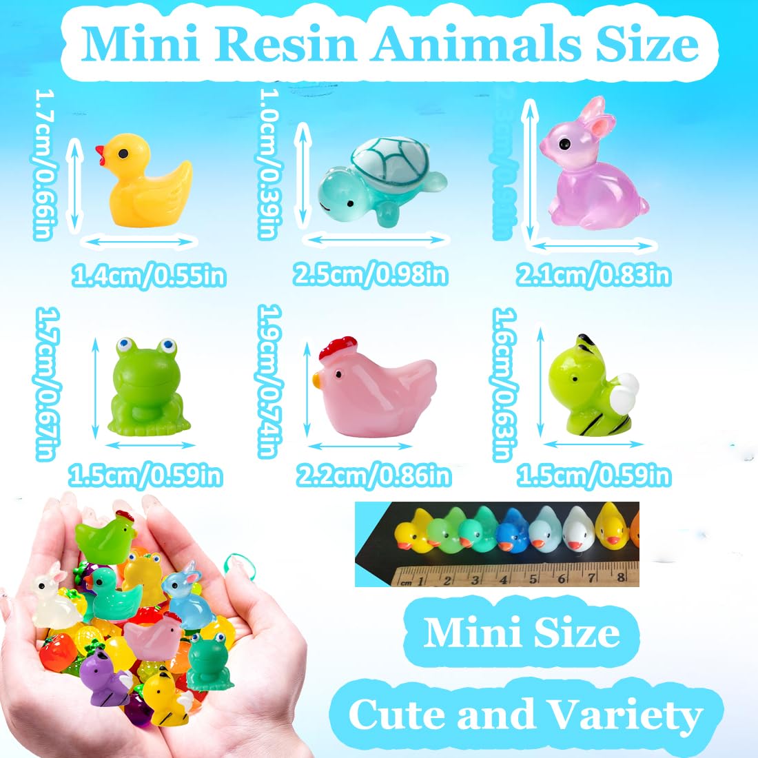 Kelfendeko mini bunnies figurines for terrariums and displays