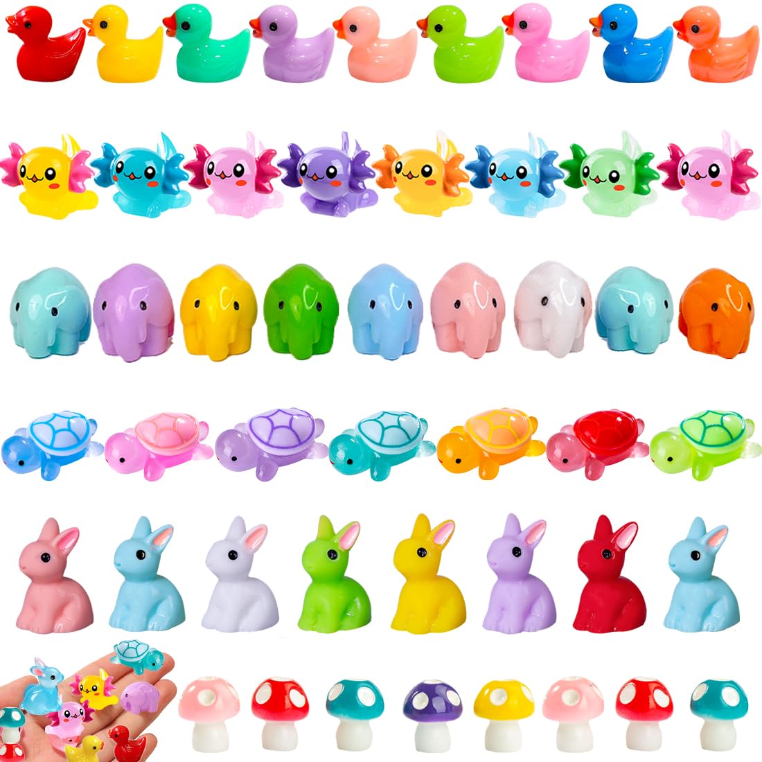 Kelfendeko mini resin ducks for fairy gardens and playful display.