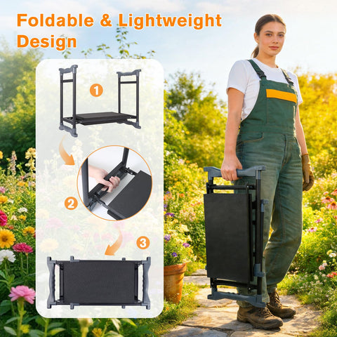KELHOMECL garden kneeler ergonomic handles help you rise with less strain
