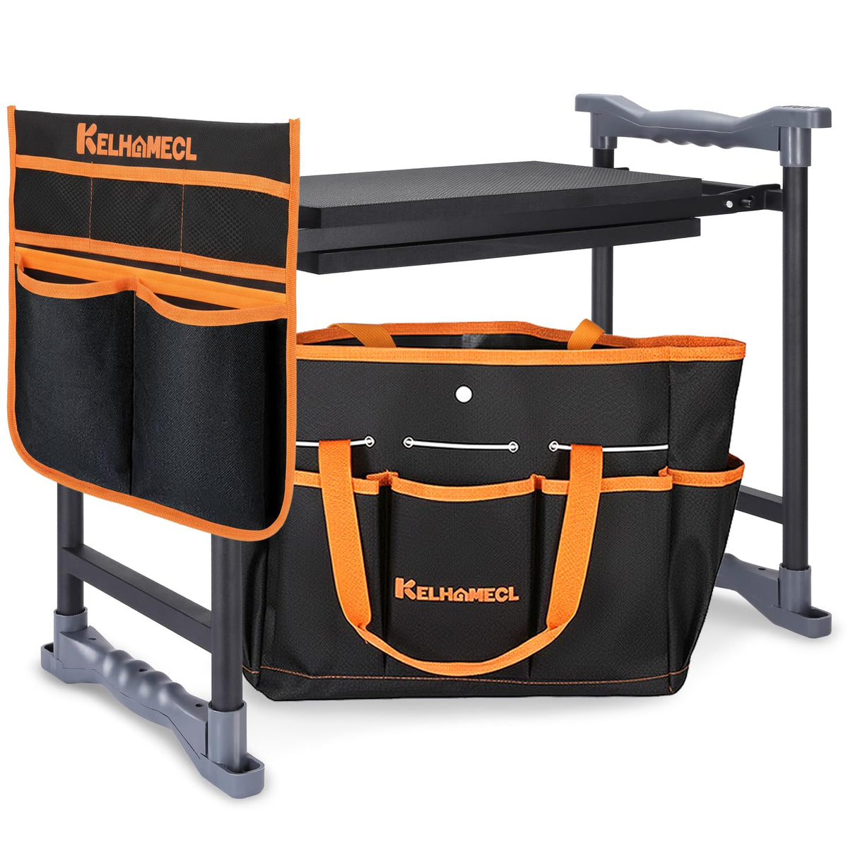 KELHOMECL garden kneeler extra-wide pad supports comfortable kneeling on uneven ground