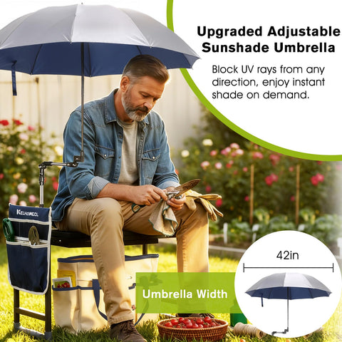 KELHOMECL garden kneeler frame shows a sturdy metal build for heavy-duty use.