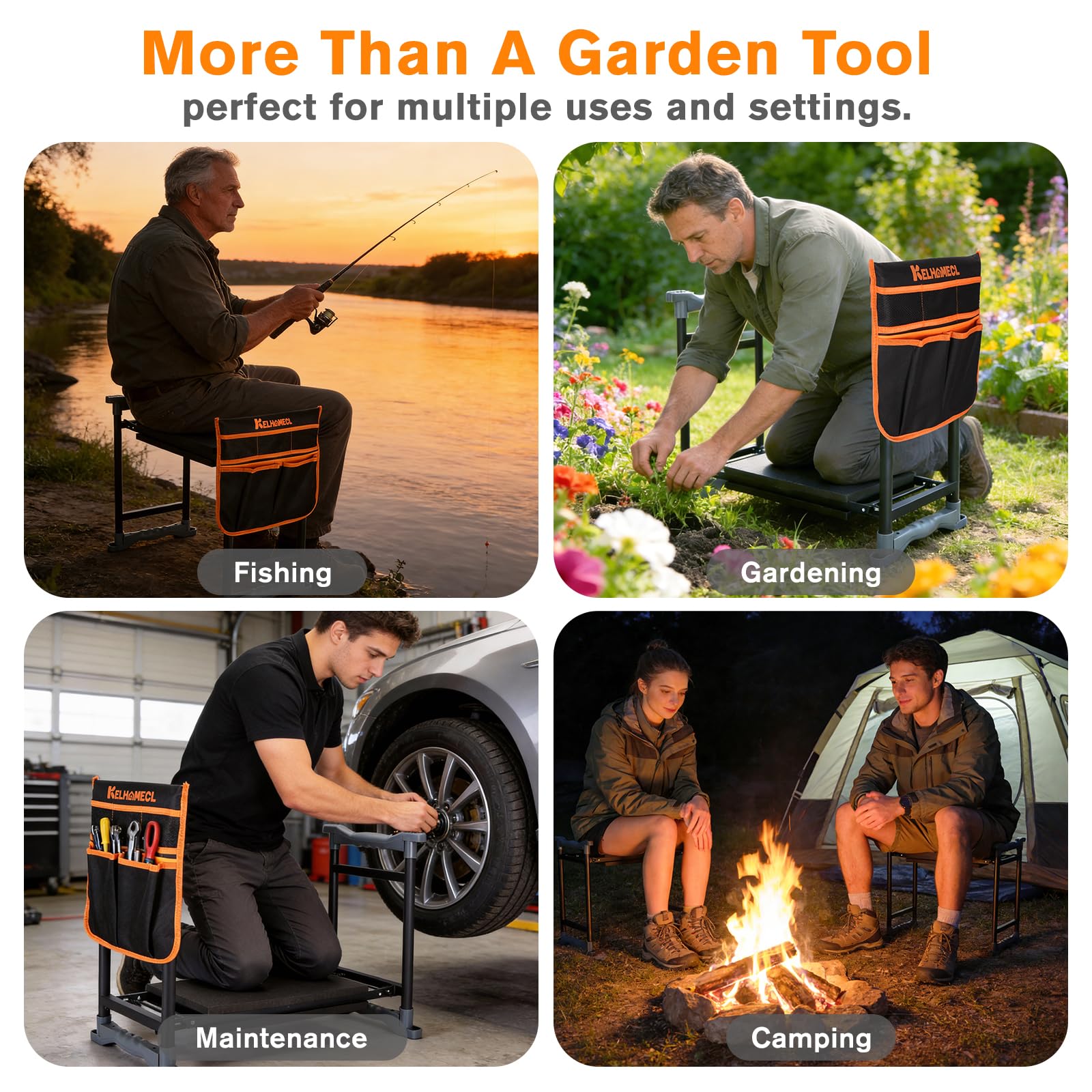 KELHOMECL garden kneeler senior-friendly design supports comfortable gardening for many users