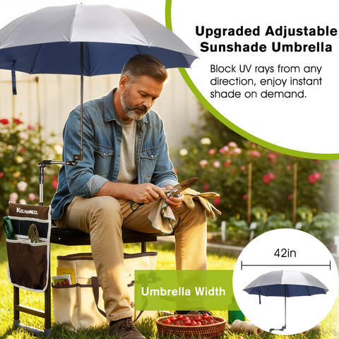 KELHOMECL garden kneeler sturdy frame for stable gardening on uneven ground