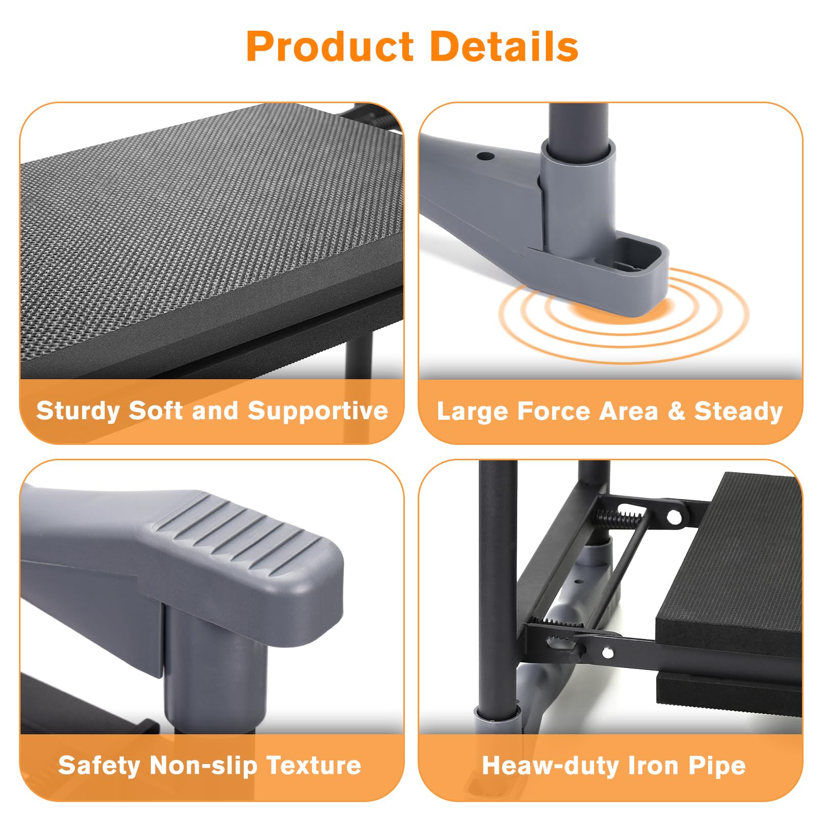 KELHOMECL garden kneeler tool-pouch keeps essential tools within easy reach