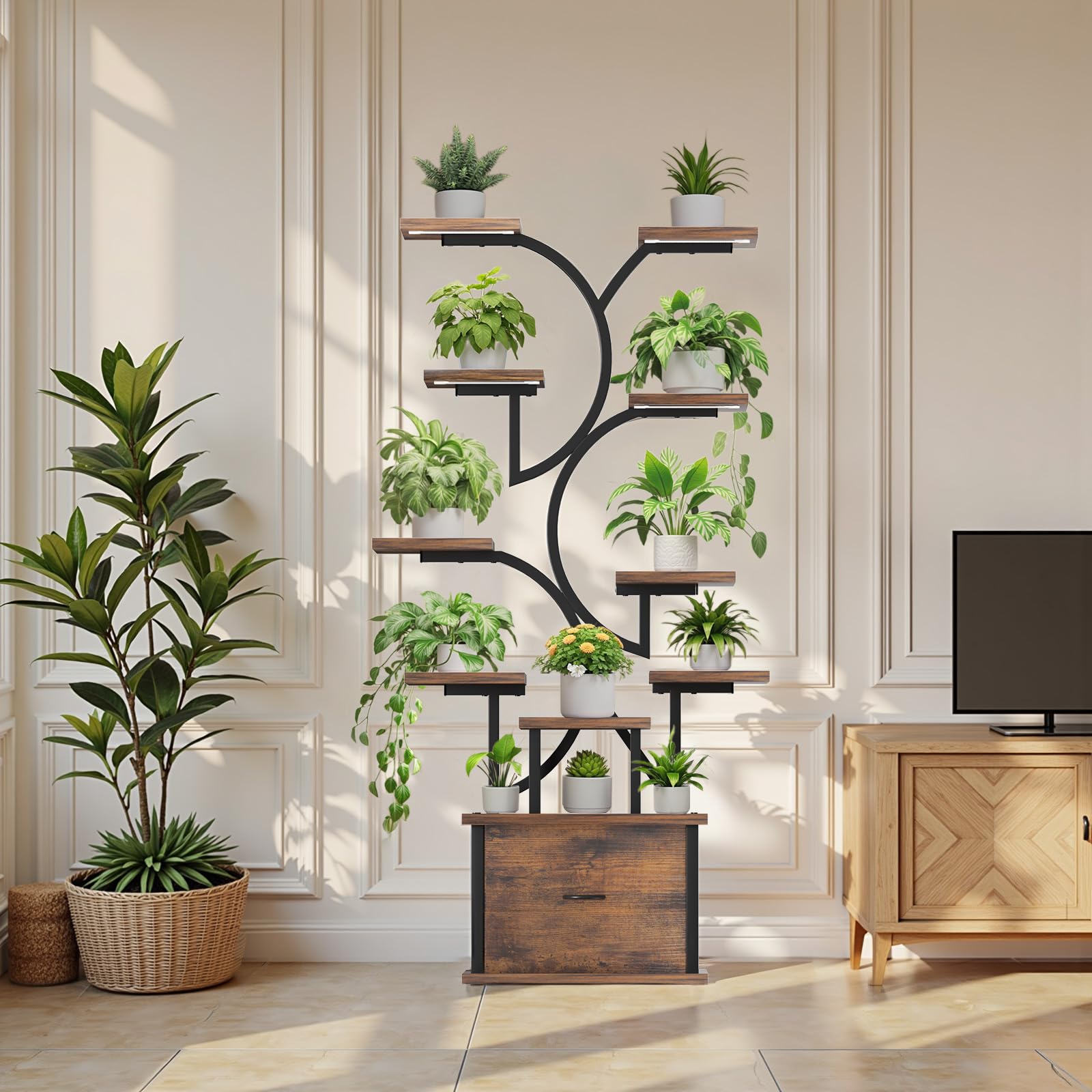 KELHOMECL tree-shaped design blends decor with greenery.