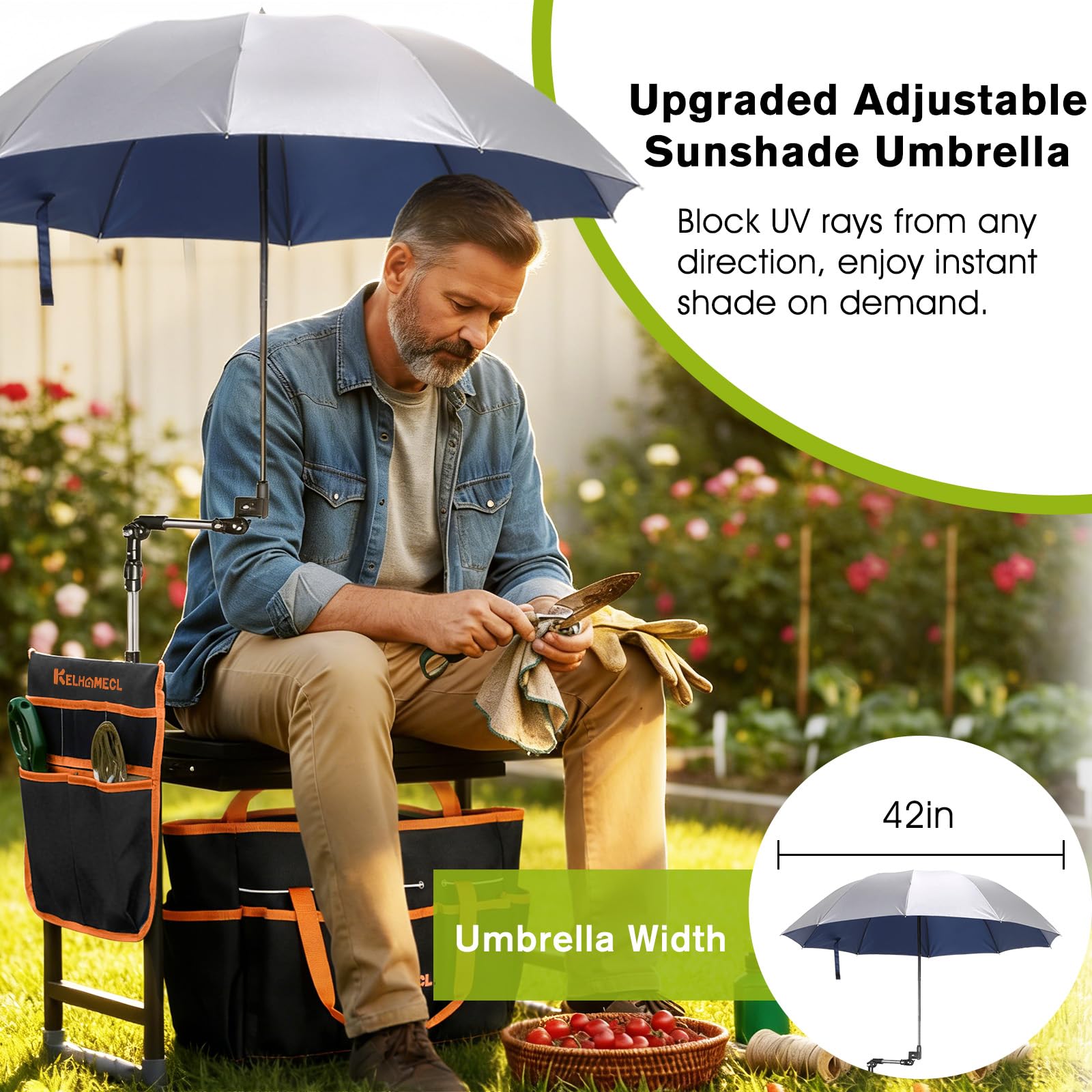 Kelhomecl wide kneeling pad delivers extra comfort during long planting sessions